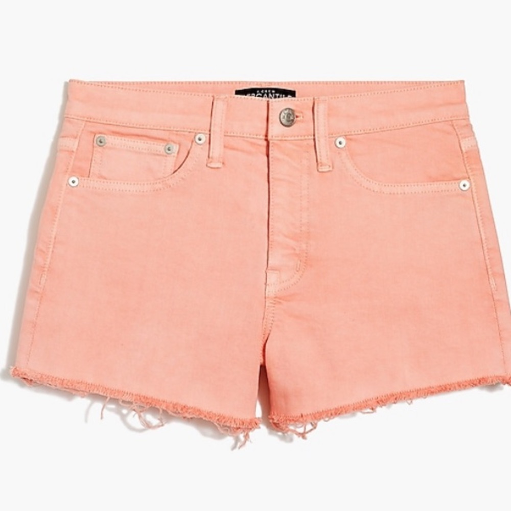 NWT J. Crew high waist Mercantile Cutoff Shorts